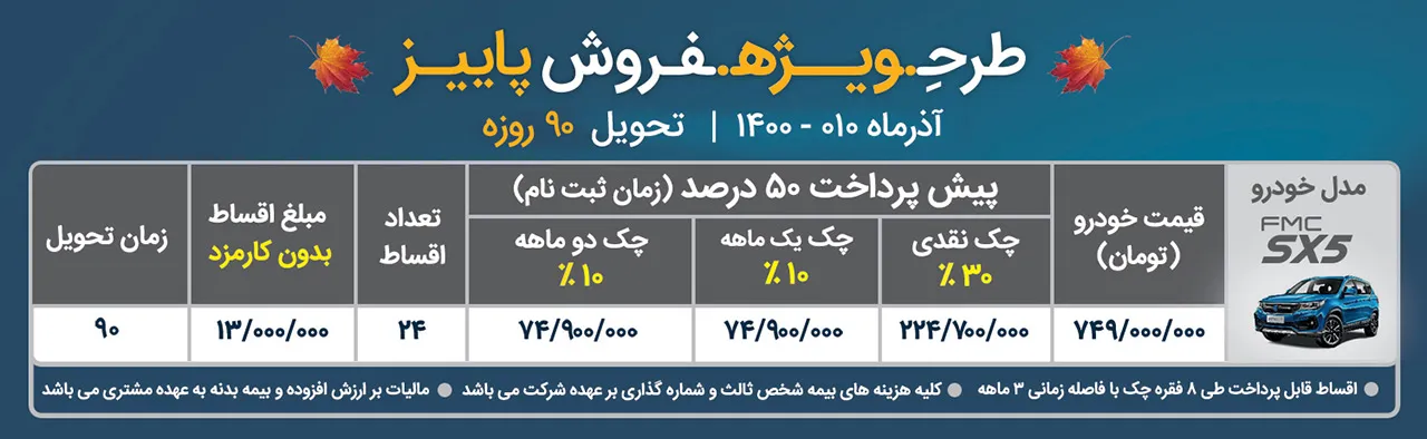 AutomobileFa FMC SX5 Sale Plan azar1400