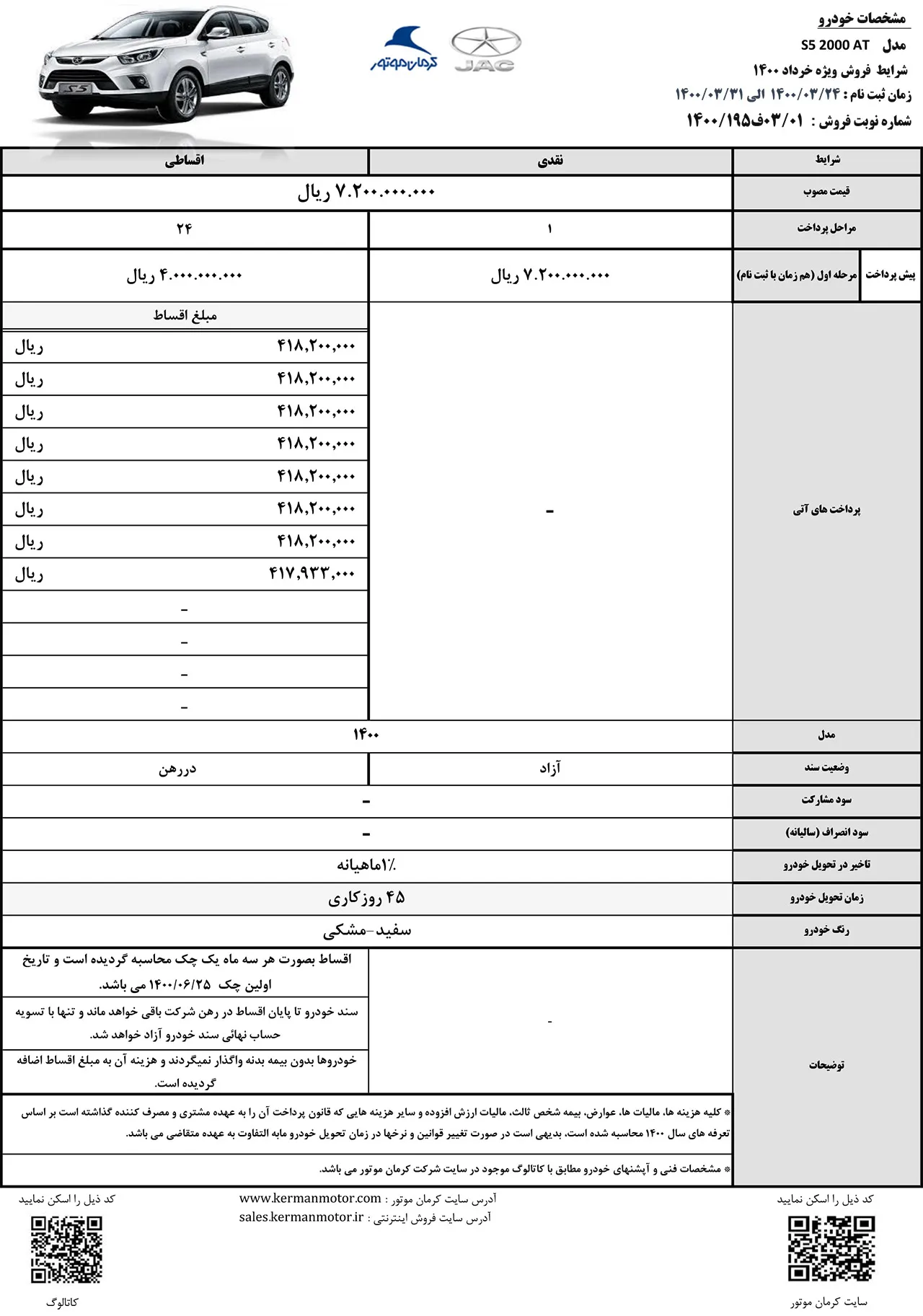 AutomobileFa JAC S5 Sale Plan 23Khordad1400