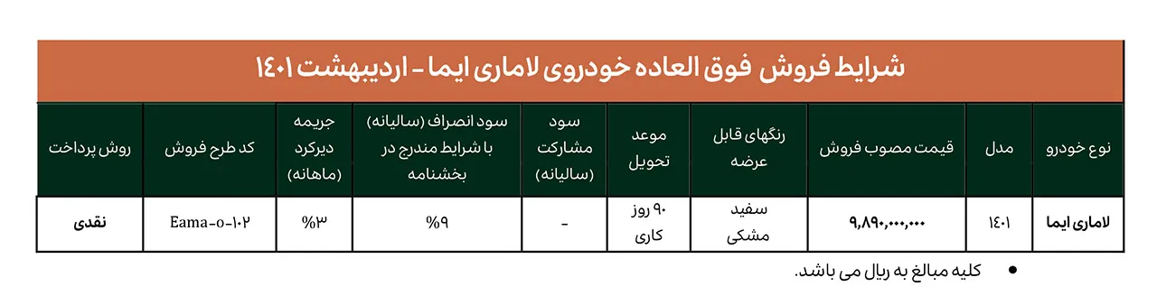 AutomobileFarsi Lamari Eama Sale