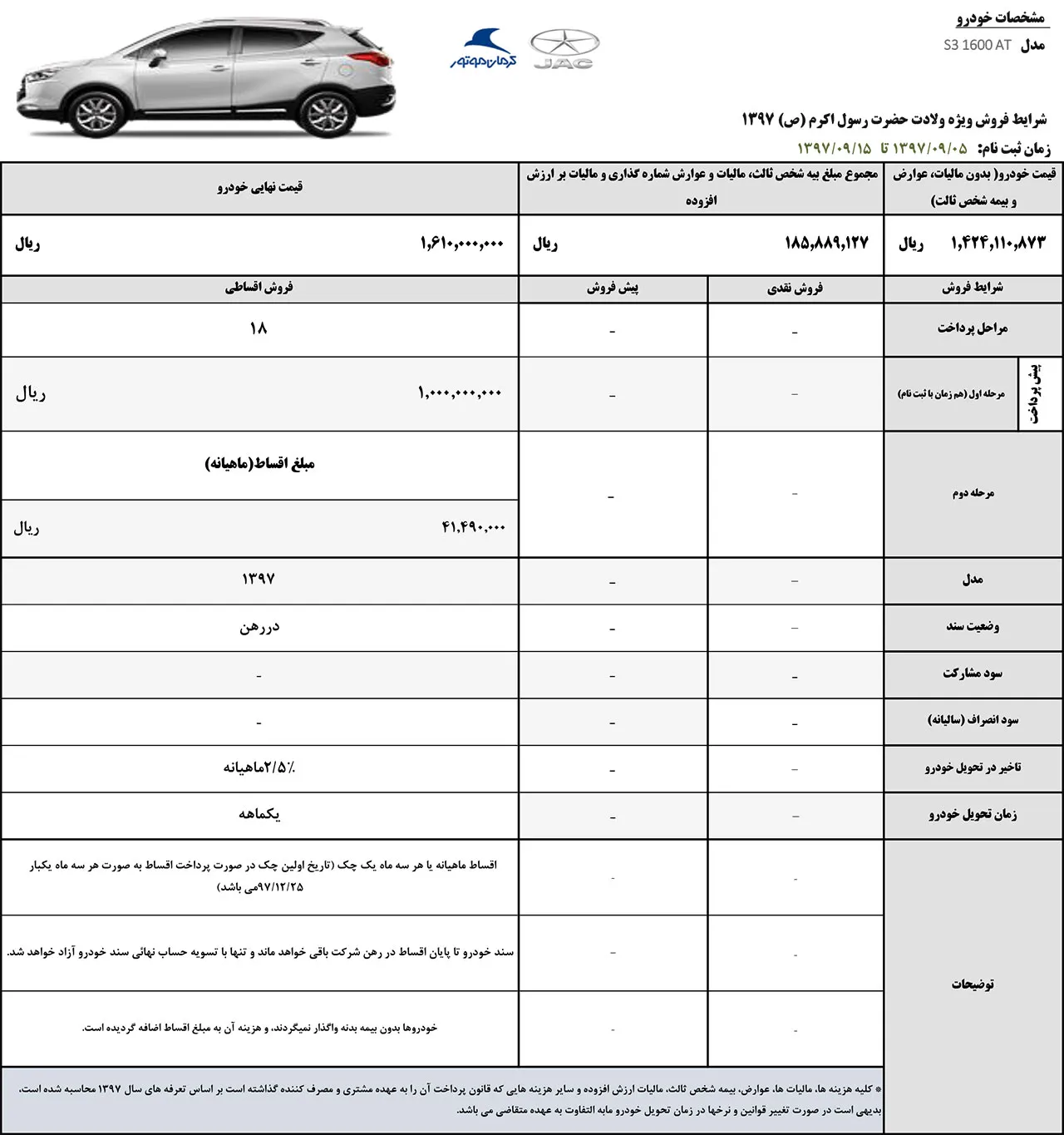 AutomobileFa JAC S3 Sale&Price