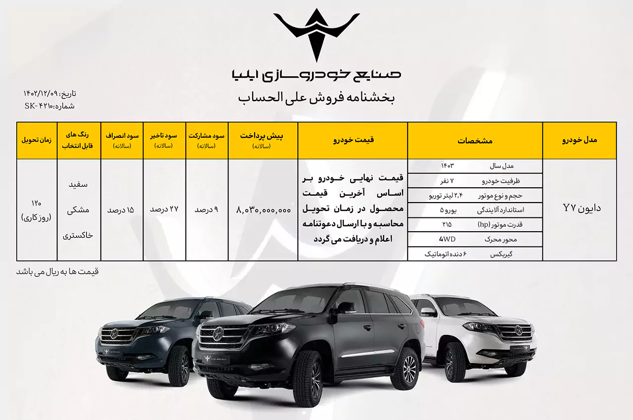 AutomobileFa Sale Plan Dayun Y7 14021210