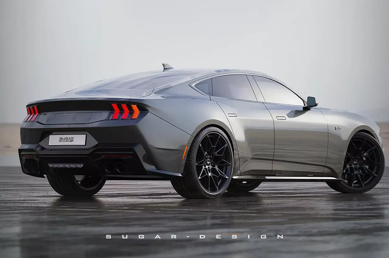 AutomobileFa Ford Mustang 4Door Variant Render 2