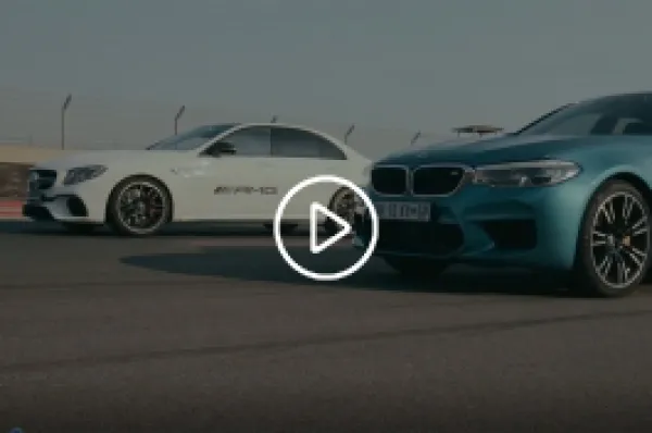 درگ ب ام و M5 2018 با مرسدس بنز E63S AMG