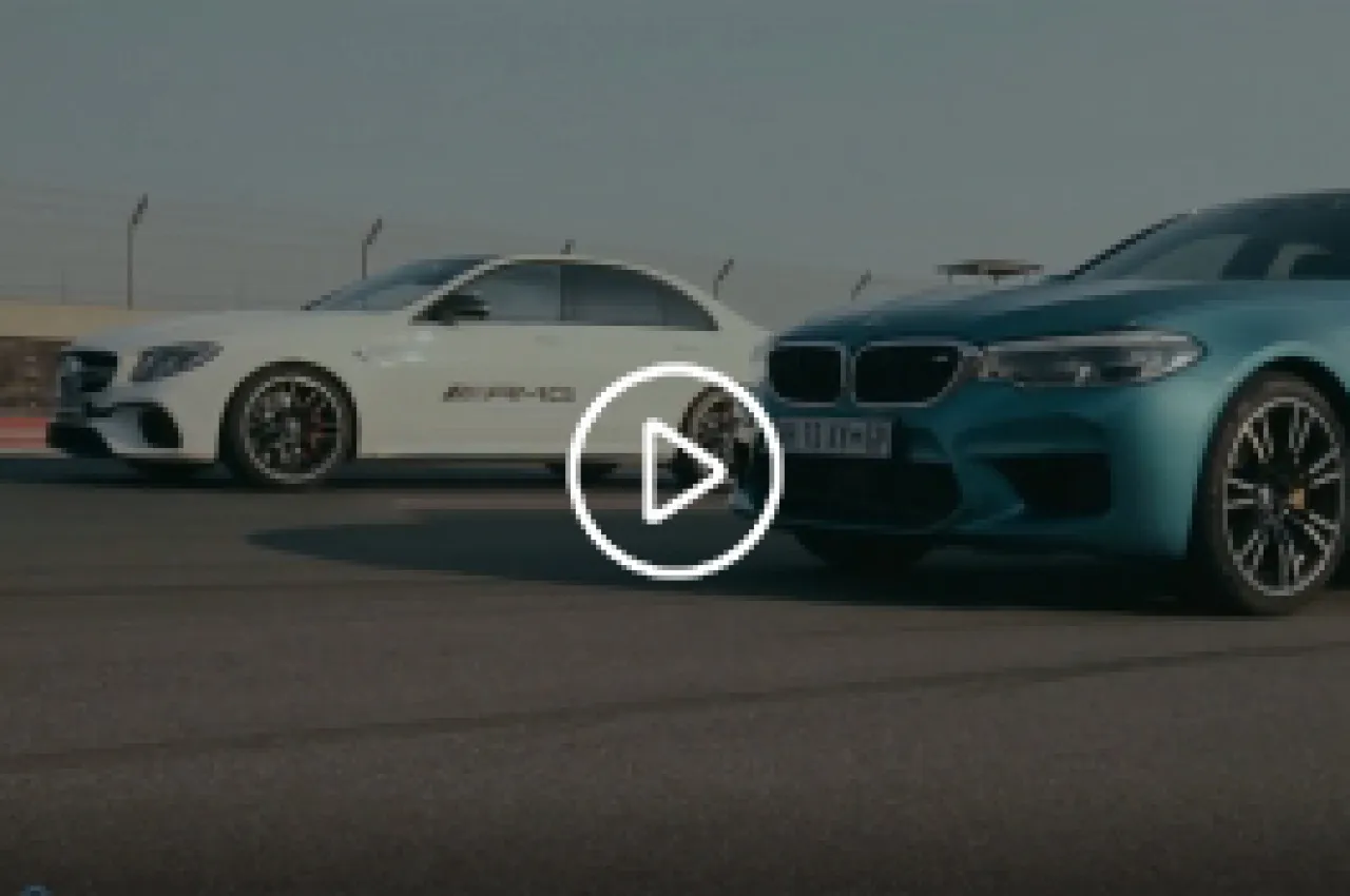 درگ ب ام و M5 2018 با مرسدس بنز E63S AMG